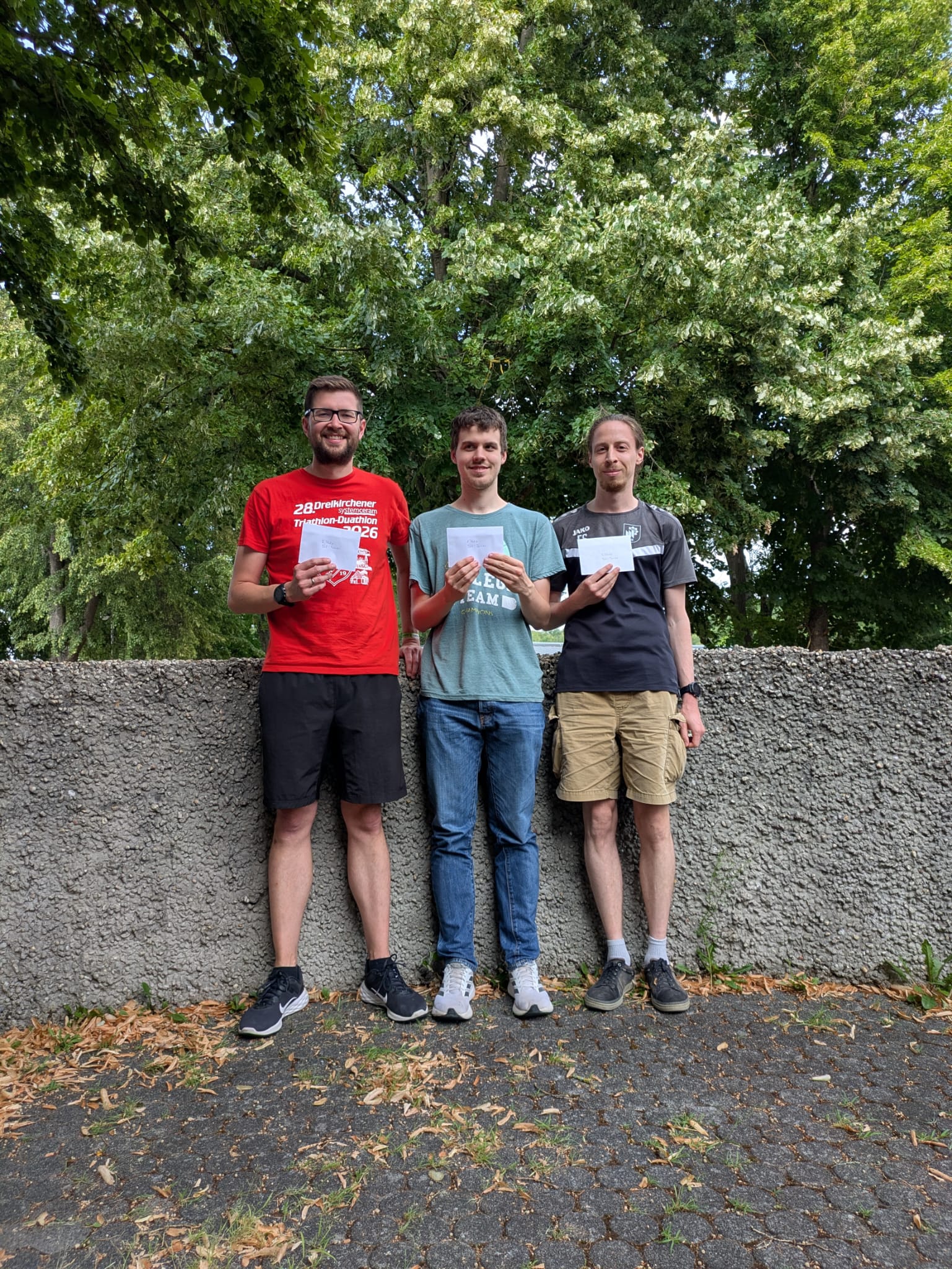 Das Podium: Sebastian Wagner (2.), Mark Müller (1.), Felix Stuhlmann (3.)